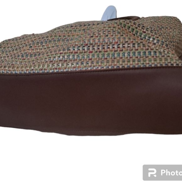 Fossil 1950s Woven Straw & Leather Tote Bag - Picture 6 of 12